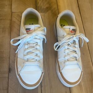 Nike Women’s Court Legacy Next Nature White Black Desert Ochre Women Size 7